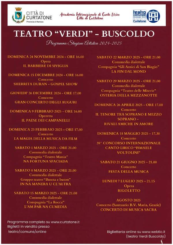 Programma Stagione Artistica 2024-2025